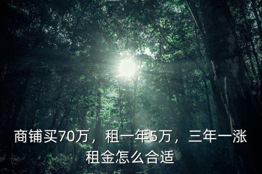 商鋪?zhàn)饨饾q多少合適,三年一漲租金。怎么合適