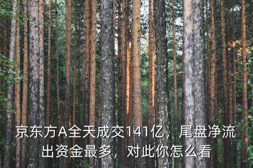 京東方A全天成交141億，尾盤凈流出資金最多，對此你怎么看