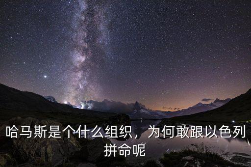 哈馬斯是個什么組織，為何敢跟以色列拼命呢
