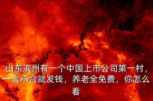 山東濱州有一個(gè)中國(guó)上市公司第一村，一言不合就發(fā)錢，養(yǎng)老全免費(fèi)，你怎么看