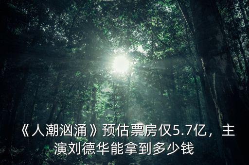 《人潮洶涌》預(yù)估票房僅5.7億，主演劉德華能拿到多少錢