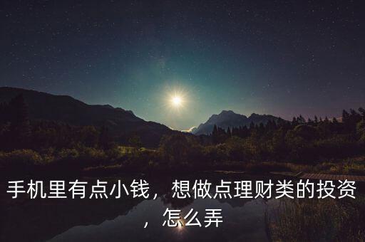 手機(jī)里有點小錢，想做點理財類的投資，怎么弄