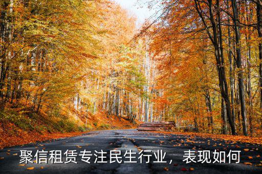 聚信租賃專注民生行業(yè)，表現如何