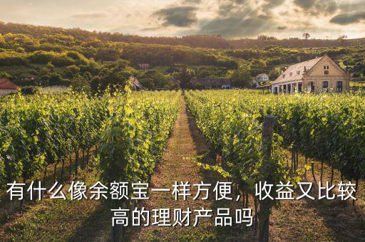 有什么像余額寶一樣方便，收益又比較高的理財(cái)產(chǎn)品嗎