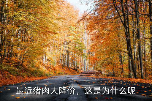 最近豬肉大降價(jià)，這是為什么呢