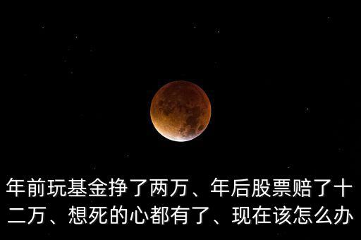 年前玩基金掙了兩萬(wàn)、年后股票賠了十二萬(wàn)、想死的心都有了、現(xiàn)在該怎么辦