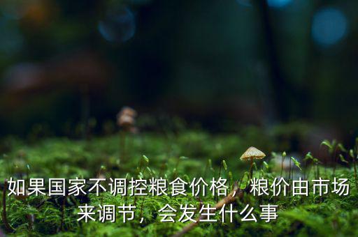 如果國(guó)家不調(diào)控糧食價(jià)格，糧價(jià)由市場(chǎng)來(lái)調(diào)節(jié)，會(huì)發(fā)生什么事