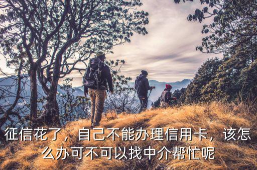 征信花了，自己不能辦理信用卡，該怎么辦可不可以找中介幫忙呢