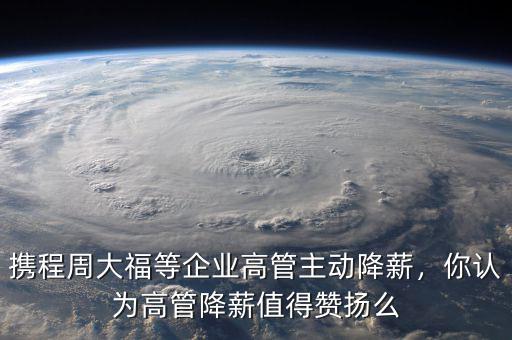 攜程周大福等企業(yè)高管主動降薪，你認為高管降薪值得贊揚么