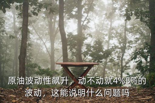 原油波動性飆升，動不動就4%5%的波動，這能說明什么問題嗎