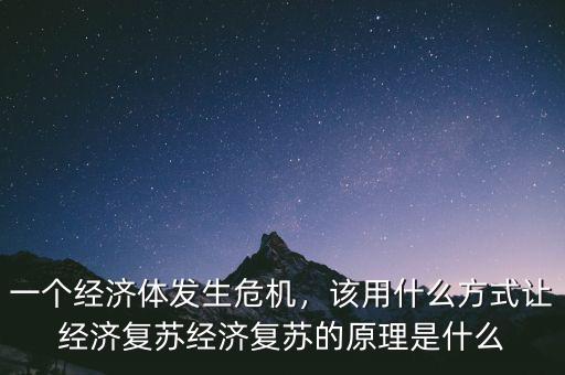 一個(gè)經(jīng)濟(jì)體發(fā)生危機(jī)，該用什么方式讓經(jīng)濟(jì)復(fù)蘇經(jīng)濟(jì)復(fù)蘇的原理是什么