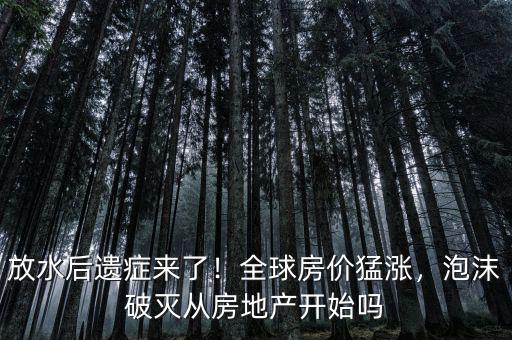 放水后遺癥來了！全球房價猛漲，泡沫破滅從房地產(chǎn)開始嗎