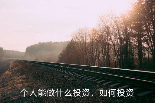個人能做什么投資，如何投資