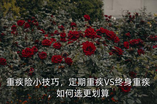 重疾險小技巧，定期重疾VS終身重疾，如何選更劃算