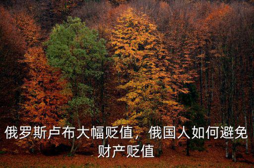 俄羅斯盧布大幅貶值，俄國人如何避免財產(chǎn)貶值