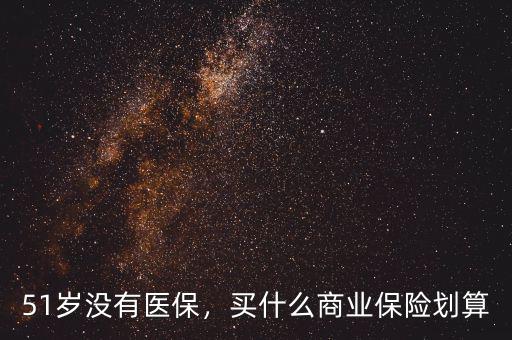 51歲沒有醫(yī)保，買什么商業(yè)保險(xiǎn)劃算