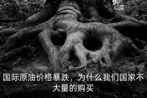 國(guó)際原油價(jià)格暴跌，為什么我們國(guó)家不大量的購(gòu)買(mǎi)