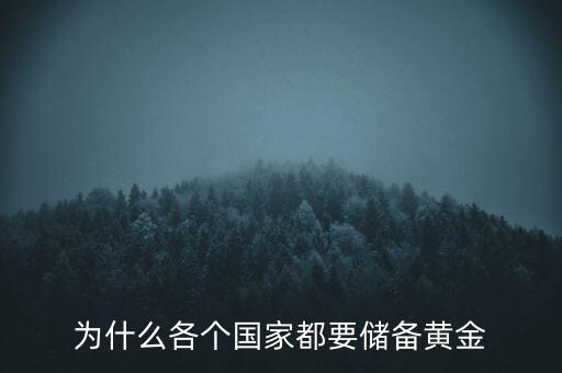 國家黃金儲備什么意思,為什么各個(gè)國家都要儲備黃金