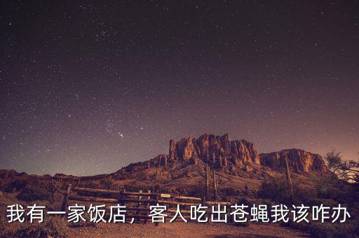 我有一家飯店，客人吃出蒼蠅我該咋辦
