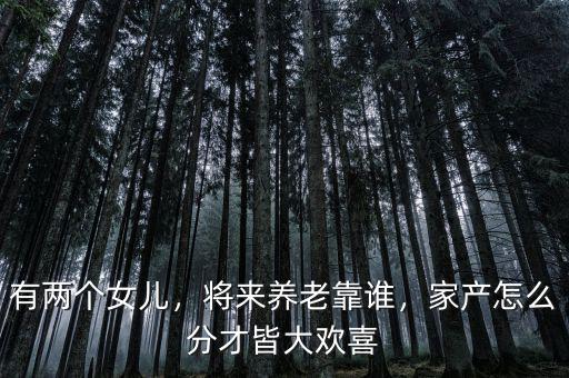 有兩個女兒，將來養(yǎng)老靠誰，家產怎么分才皆大歡喜