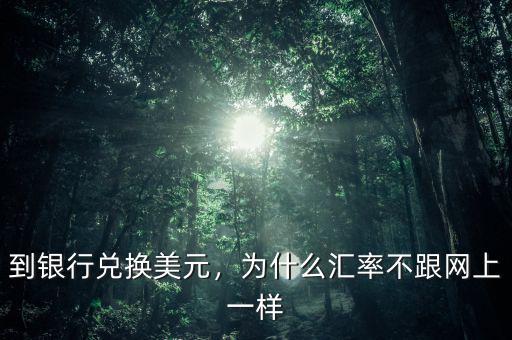 到銀行兌換美元，為什么匯率不跟網(wǎng)上一樣