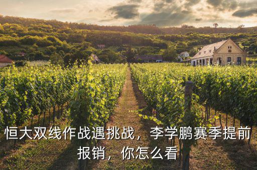 恒大雙線作戰(zhàn)遇挑戰(zhàn)，李學(xué)鵬賽季提前報(bào)銷，你怎么看