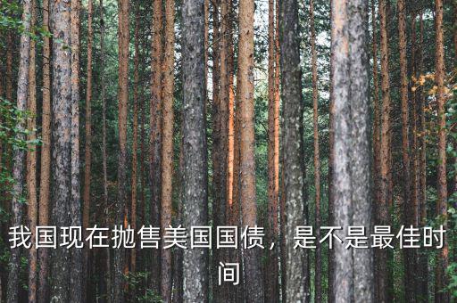 我國現(xiàn)在拋售美國國債，是不是最佳時間