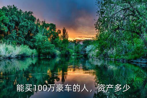 能買100萬豪車的人，資產(chǎn)多少