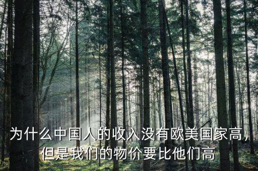 為什么中國(guó)人的收入沒有歐美國(guó)家高，但是我們的物價(jià)要比他們高
