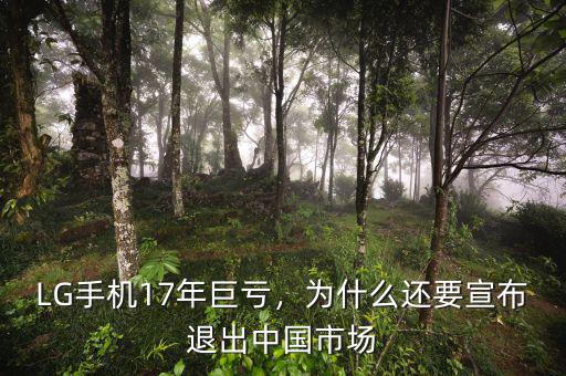 LG手機(jī)17年巨虧，為什么還要宣布退出中國(guó)市場(chǎng)