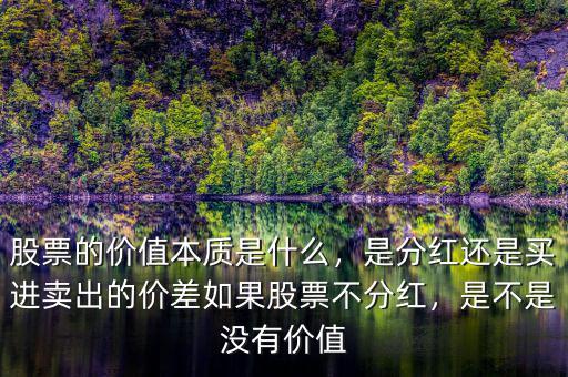 股票的價值本質(zhì)是什么，是分紅還是買進賣出的價差如果股票不分紅，是不是沒有價值