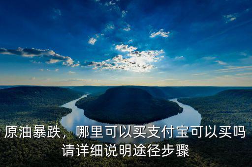 買原油是怎么回事,哪里可以買。支付寶可以買嗎