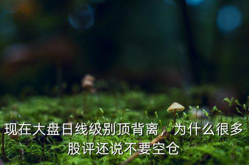 現(xiàn)在大盤日線級(jí)別頂背離，為什么很多股評(píng)還說不要空倉