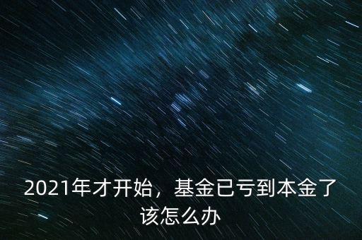 2021年才開始，基金已虧到本金了該怎么辦