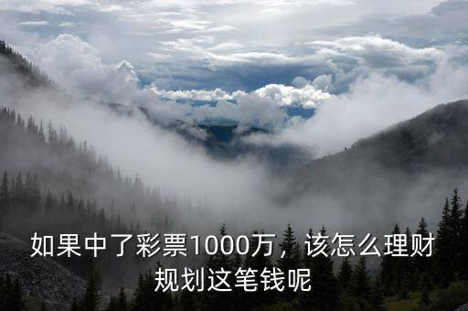 如果中了彩票1000萬，該怎么理財規(guī)劃這筆錢呢
