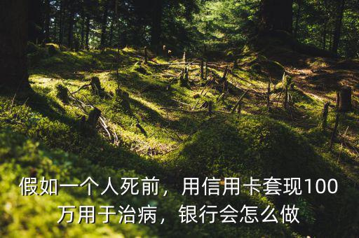 假如一個人死前，用信用卡套現(xiàn)100萬用于治病，銀行會怎么做