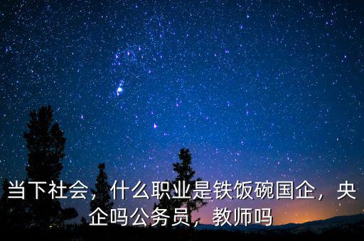 當(dāng)下社會，什么職業(yè)是鐵飯碗國企，央企嗎公務(wù)員，教師嗎