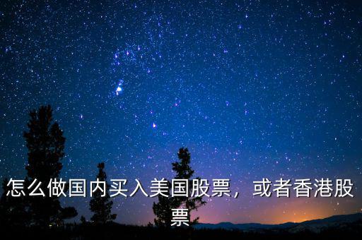 怎么做國內(nèi)買入美國股票，或者香港股票