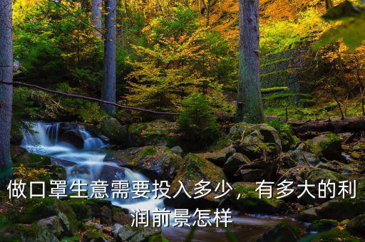做口罩生意需要投入多少，有多大的利潤(rùn)前景怎樣