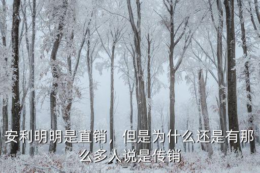 安利喂什么要直銷(xiāo),安利明明是直銷(xiāo)