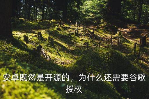 安卓既然是開(kāi)源的，為什么還需要谷歌授權(quán)