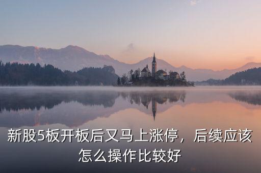 新股5板開板后又馬上漲停，后續(xù)應(yīng)該怎么操作比較好