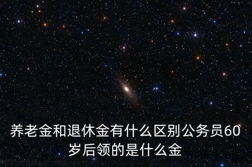 養(yǎng)老金和退休金有什么區(qū)別公務員60歲后領的是什么金