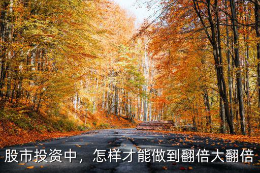 股市投資中，怎樣才能做到翻倍大翻倍