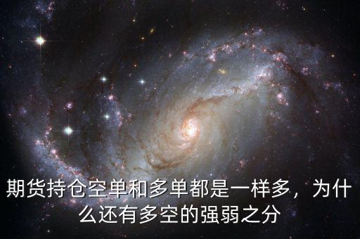 期貨持倉空單和多單都是一樣多，為什么還有多空的強(qiáng)弱之分