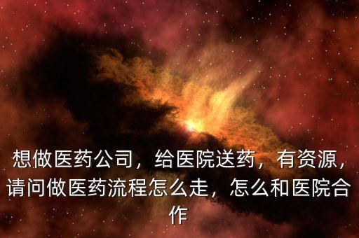 想做醫(yī)藥公司，給醫(yī)院送藥，有資源，請(qǐng)問(wèn)做醫(yī)藥流程怎么走，怎么和醫(yī)院合作