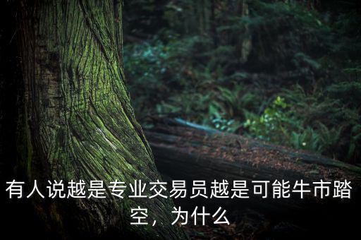 有人說越是專業(yè)交易員越是可能牛市踏空，為什么