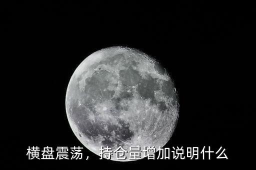 橫盤震蕩，持倉量增加說明什么