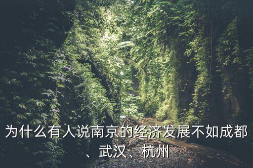 為什么有人說(shuō)南京的經(jīng)濟(jì)發(fā)展不如成都、武漢、杭州