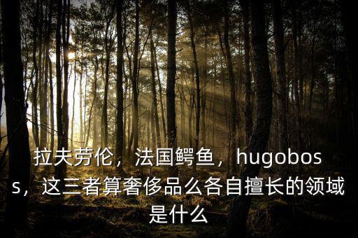 拉夫勞倫，法國(guó)鱷魚，hugoboss，這三者算奢侈品么各自擅長(zhǎng)的領(lǐng)域是什么